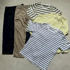 【まとめ売り】無印良品 パンツ ボーダー カットソー レディースMサイズ 5点セット