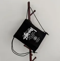 新品 STUSSY ステューシー ナップサック リュックサック キャンバスバッグ リュック ブラック ホワイト 男女兼用