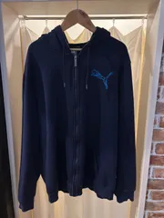 PUMA プーマ トレーナー スウェット パーカー ジップアップパーカー ネイビー サイズXL A-1422
