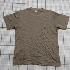 ◇ ⊂ TAKEO KIKUCHI タケオキクチ シンプル カジュアル 半袖 ポケットTシャツ サイズ2 グレージュ系 メンズ E  【1509100031802】
