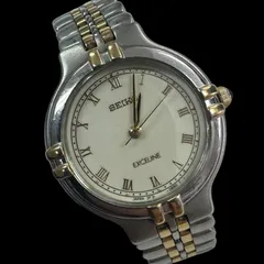 稼働 良品 SEIKO EXCELINE セイコー エクセリーヌ コンビ レディース時計 シルバー×ゴールド 3針