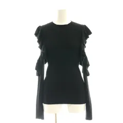 スナイデル SNIDEL プリーツフリルスリーブニットプルオーバー カットソー 長袖 F 黒 ブラック /AT ■OS