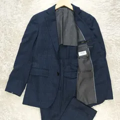 【美品】ORIHICA　SOLOTEX TEIJIN　グレンチェック セットアップ　高機能性　ウォッシャブル　ストレッチ　軽量　背抜き　ウール ポリエステル