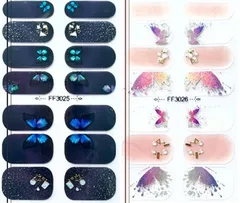 COLORBIRD ネイルシール 春夏 貼るだけマニキュア 可愛い 透け感 FF3025 FF3026( FF3025 FF3026)