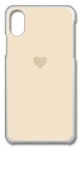 【新品未使用】iPhone X iPhone Xs アイフォンX XS クリア ハードケース (アイボリー) 小ハート ワンポイント くすみカラー カバー スマホケース cl-iphonex-360