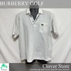 値引き交渉お気軽にどうぞ！ 【美品Aランク】 BURBERRY GOLF バーバリー ゴルフ ポロシャツ Lサイズ ホワイト
