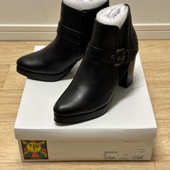 YOSUKE ヨースケ  本皮 サイドゴア ブーツ ヒール ブラック 1000059黒 BK  BL 無地 シンプル 24cm