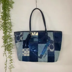超美品 COACH デニムパッチワーク ハンドバッグ シグネチャー 2025年最新】coach パッチワーク デニムの人気アイテム - メルカリ