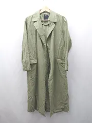 ◇ ⊇ AZUL BY MOUSSY アズールバイマウジー ノーボタン 長袖 ガウンコート サイズM カーキ レディース E  【1506190011011】