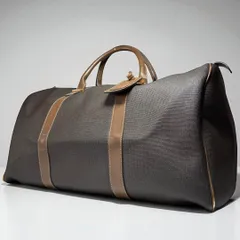 【良品】dunhill ダンヒル ボストンバッグ トラベルバッグ ハンドバッグ かばん 鞄 大容量 ビジネス 仕事 旅行 ゴールド金具 多様 boston bag , hand bag PVC レザー Leather