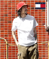 新品 未使用 並行輸入 トミー ヒルフィガー Tシャツ TOMMY HILFIGER Core Flag Core Plus 半袖 09t0021 Cホワイト【メール便】