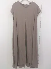 ◇ a.v.v アー ヴェ ヴェ Aライン ノースリーブ 膝下丈 ノーカラー ワンピース サイズ M ブラウン系 レディース  【中古】 【1204050003700】