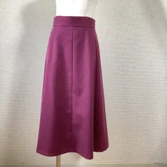 【インディヴィ】スカート　indivi　ワイン　36　美品　フレア ロング Aライン レーヨン 自宅洗濯可能 日本製 Y2K　フェアリーグランジ