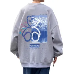 M_#H14-グレー [Aaronlive] メンズ パーカー 長袖 トレーナー メンズ 丸襟 Tシャツ 大きいサイズ かわいいクマの絵柄 人気 プルオーバー トレーナー カジュアル 快適 ゆったり プルオーバー 春夏秋服 メンズ トレーナー grey M