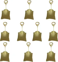 kaoco ポップスタンド 卓上 クリップ 10個 カード立て ステンレス メニュー立て 値札 プライスカード(ゴールド)