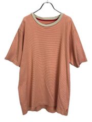 【中古】 Supreme シュプリーム Tシャツ　ボーダー　半袖 オレンジ M 44803106