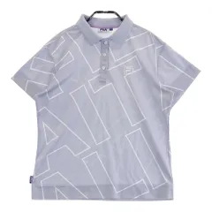 サイズ：M FILA GOLF フィラゴルフ ML5CL662 半袖ポロシャツ 総柄 パープル系 [240101501088] ゴルフウェア レディース ストスト
