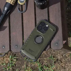 ルートコー  iPhone16Pro専用 GRAVITY Shock Resist Case Rugged.(コヨーテ)のサムネイル