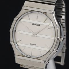 RADO ラドー メンズ 腕時計 シルバー 銀 デイデイト 3針 純正ベルト