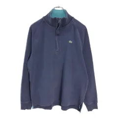ペルー製 LACOSTE ラコステ ハーフジップ スウェット ネイビー(メンズ 5)中古 古着 V5770