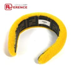 FENDI フェンディ カチューシャ ファー ファー イエロー