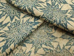 平和屋着物■上質な紬　型染め　草花文　正絹　逸品　CAAS0045th