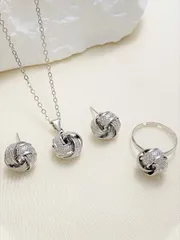 ジュエリー レディース セット デザインのジュエリーセット 4点セット:イヤリング、ネックレス、リング 含む