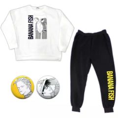 BANANA FISH 缶バッジ付きパーカーソックス BANANA FISH パーカー ソックス 缶バッジ セット - メルカリ