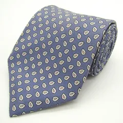 ダンヒル ブランド ネクタイ 小紋柄 ペイズリー柄 シルク イタリア製 PO メンズ ブルー Dunhill 【中古】