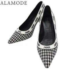 Christian Dior(クリスチャンディオール) J'ADIOR ポインテッドトゥ パンプス パンプス アパレル ファッション 千鳥格子柄  37 1/2 ファブリック ホワイト白 ブラック黒 レディース 40802141570【中古】【アラモード】
