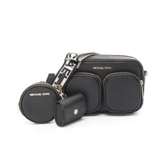 マイケルコース Michael Kors ショルダーバッグ JET SET ITEM クロスボディ ウィズ テックアタッチ ミディアム 35S2GTTC6L ブラック レザー ショルダーバッグ レディース Used A