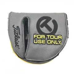 スコッティキャメロン パターカバー グレー×イエロー サークルT マレット型 ツアー支給品 非売品ゴルフ Scotty Cameron