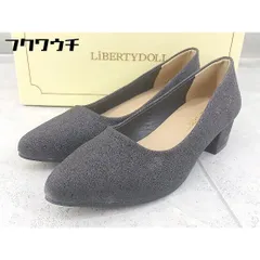 ◇ ◎ LibertyDoll リバティードール ラウンドトゥ グリッター パンプス サイズS ブラック レディース 【中古】 【1104260005283】