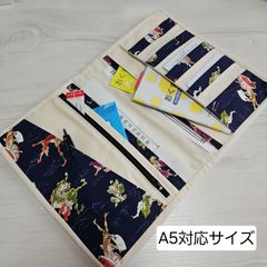 診察券ポーチ 保険証ケース お薬手帳 マルチケース  ハンドメイドNo.191