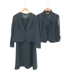 東京ソワール トウキョウソワール  ジャケット&ブラウス&ワンピース 3点セット サイズ:19  ブラック  レディース 　240001126088