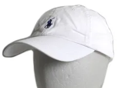 【お得なクーポン配布中!】 ポロ ラルフローレン コットン ベースボール キャップ フリーサイズ / 帽子 トラッカー ハット ワンポイント ポニー刺繍 シンプル ホワイト