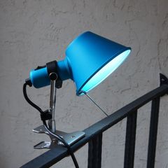 クリップライト クリップランプ MODO スカイブルーE26 LED電球30W相当昼白色付 新品