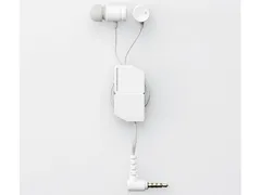 【新品・2営業日で発送】ELECOM エレコム ステレオイヤホン カナル型 直径3.5mm マイク付 Fast Music FR10CM 9.2mmドライバー 巻取 ホワイト ／ EHP-FR10CMWH