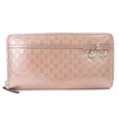 GUCCI GGパターン 長財布 マイクロシマ　ピンク グッチ マイクログッチシマ 長財布 ピンク 449391