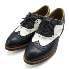 KISSA キサ 黒 白 ローファー 革靴 送料込 22cm ウィングチップ - メルカリ