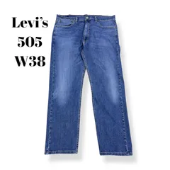 メキシコ製　505　Levi's　リーバイス　テーパード　ジッパーフライ　ボトムス　デニムパンツ　ジーンズ　ジーパン　古着　インディゴブルー　青　W38 L30
