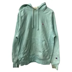 Champion ロゴスウェット パーカー S ライトブルー チャンピオン フーディー リバースウィーブ 古着卸 アメリカ仕入 a708-5996