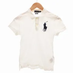 ポロ ラルフローレン POLO RALPH LAUREN SKINNY FIT ポロシャツ ロゴ 刺繍 ビッグポニー 鹿の子 半袖 XS 白 ホワイト /HO◇ 0203 ■GY18
