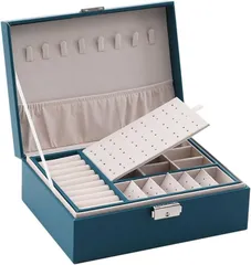 Teddys ジュエリーボックス 小物入れ ジュエリー収納ケース アクセサリーボックス 携帯用 持ち運び 宝石箱 女性( グリーン)