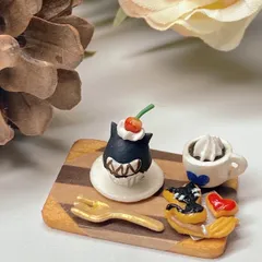 猫ちゃんケーキセット 樹脂粘土フェイクフード