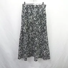 ◇ ⊂ Lugnoncure ルノンキュール 花柄 ロング Aライン スカート サイズフリー ブラック系 レディース E  【1506300033216】のサムネイル
