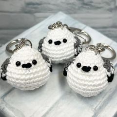 ハンドメイド　シマエナガ　チャーム　3点セット ①