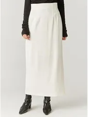 [FRAY I.D]フレイアイディー タイトスカート ロングスカート レディース スリット 古着 Sサイズ 白 ホワイト（A-147,イ-2）