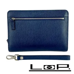 ■美品■　フェラガモ クラッチ セカンド バッグ メンズ  レザー ブルー FB-24 9662 【429071】5のサムネイル