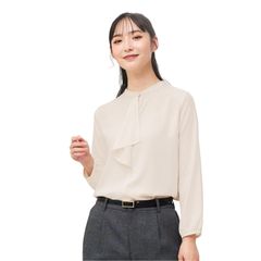 新品 [ヨウフクノアオヤマ] ブラウス レディース シャツ トップス 長袖 洗える オフィス 通勤 オケージョン 定番
